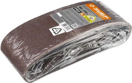 Лента шлифовальная бесконечная ЗУБР &quot;СТАНДАРТ&quot; на тканевой основе, для ЛШМ, P40, 100х610мм, 5 шт 35343-040 купить в Ноябрьске