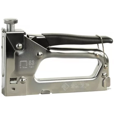 Пистолет ЗУБР скобозабивной металлический пружинный, регулируемый, тип 53, 4-14мм 4-31565 купить в Ноябрьске