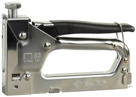 Пистолет ЗУБР скобозабивной металлический пружинный, регулируемый, тип 53, 4-14мм 4-31565 купить в Ноябрьске