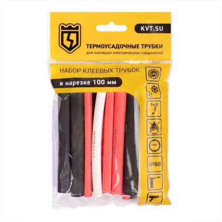 Набор цветных термоусадочных трубок КВТ Ультра Сил Мульти с коэффициентом усадки 3:1 (87314) купить в Ноябрьске