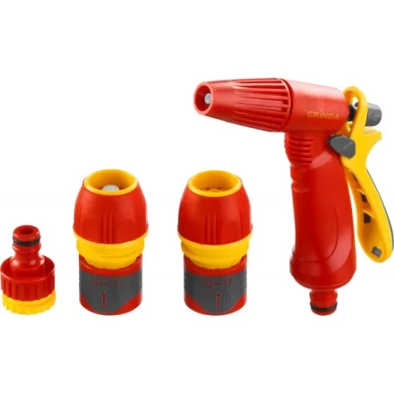 Набор GRINDA &quot;PREMIUM&quot; поливочный: Распылитель пистолетный с регулируемым соплом, 2 универсальных соединителя, адаптер внешний 1/2&quot;-3/4&quot; 8-427385_z02 купить в Ноябрьске