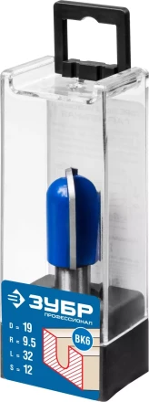 ЗУБР 19 x 32 мм, радиус 12.7 мм, фреза пазовая галтельная, Профессионал (28751-19-32) купить в Ноябрьске