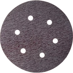 Круг шлифовальный URAGAN &quot;Универсальный с покрытием стеарата цинка&quot; на липучке, 6 отверстий, P320, 150мм, 5шт 907-43113-320-05