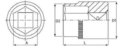 Головка торцевая 3/8&quot;DR 17 мм  S04H3117 Jonnesway 48018 купить в Ноябрьске