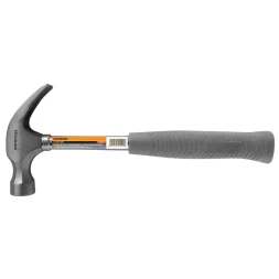 Молоток-гвоздодер с металлической обрезиненной рукояткой 0,45 кг Кратон 2 15 01 009
