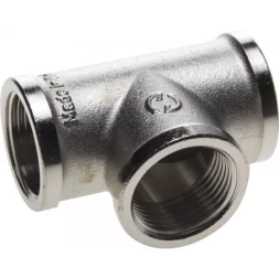 Тройник GENERAL FITTINGS никелированная латунь, г/г/г, 1/2&quot; 51052-1/2