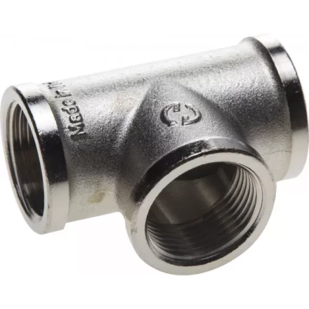 Тройник GENERAL FITTINGS никелированная латунь, г/г/г, 1/2&quot; 51052-1/2 купить в Ноябрьске