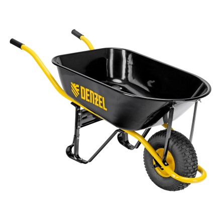 Тачка строительная Denzel 689965, усиленная, объем 130 л, 230 кг, колесо 15х6.00-6 купить в Ноябрьске