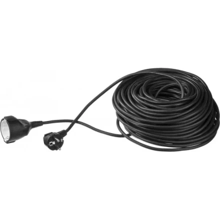 Удлинитель ЗУБР электрический, ПВС 3х1кв мм, черный, 1 гнездо, макс мощн 2200Вт, 30м 55013-30 купить в Ноябрьске