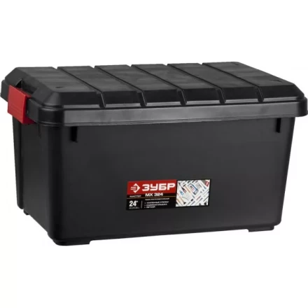 Ящик ЗУБР &quot;МАСТЕР&quot; пластиковый со съемной крышкой, автомобильный, 610x370x330мм (24&quot;) 38184-24 купить в Ноябрьске