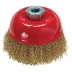 Щетка для УШМ, 100 мм, М14, &quot;чашка&quot;, латунированная витая проволока  MATRIX 74605 купить в Ноябрьске