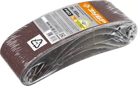 ЗУБР 75х457 мм, P40, лента шлифовальная СТАНДАРТ, для ЛШМ, 5 шт. (35342-040) купить в Ноябрьске