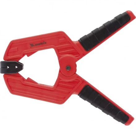 Струбцина клещеобразная 3 усиленная пластиковый корпус двухкомпонентные рукоятки 75 мм Matrix 20793 купить в Ноябрьске