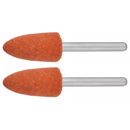 Конус ЗУБР абразивный шлифовальный на шпильке, P 120, d  9,5x19,0х3,2 мм, L 45мм, 2шт 35912 купить в Ноябрьске