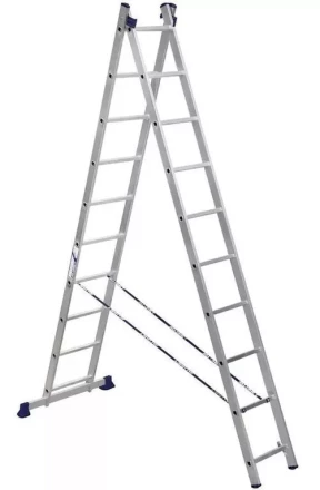 Лестница 2-х секционная алюминиевая 2*10 1013298 купить в Ноябрьске