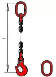 Строп цепной одноветвевой 1СЦ 1 т  L=5 м  8 кл купить в Ноябрьске