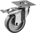 Колеса поворотные с тормозом из термопластичной резины с полипропиленовым диском серия ПРОФЕССИОНАЛ купить в Ноябрьске