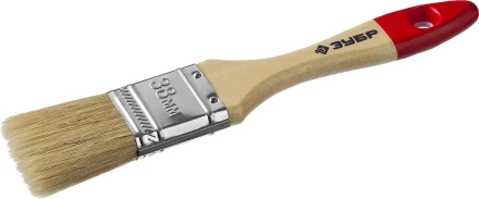 Кисть плоская  ЗУБР &quot;УНИВЕРСАЛ-МАСТЕР&quot;, натуральная щетина, деревянная ручка, 38мм 4-01003-038 купить в Ноябрьске