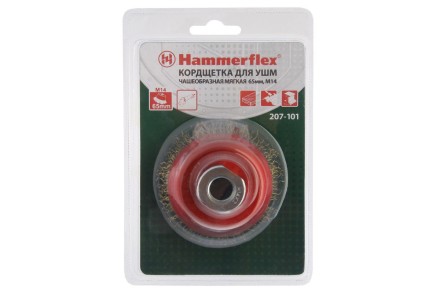 Кордщетка HAMMER чаша 65мм для УШМ гофрированная латунированная сталь (207-101) купить в Ноябрьске