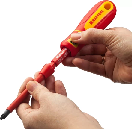 Набор &quot;Х-Drive ELECTRO&quot;: Высоковольтные отвертки, сменные стержни, ключи специальные, до 1000В, 18 предм, KRAFTOOL 220092-H18 купить в Ноябрьске