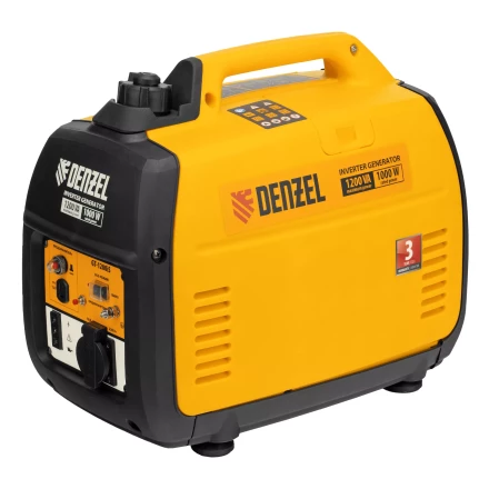 Генератор инверторный Denzel GT-1200iS, 1.2 кВт, 230 В, бак 2.4 л, закрытый корпус, ручной старт купить в Ноябрьске