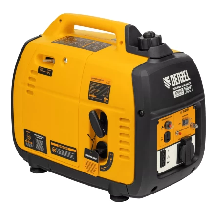 Генератор инверторный Denzel GT-1200iS, 1.2 кВт, 230 В, бак 2.4 л, закрытый корпус, ручной старт купить в Ноябрьске