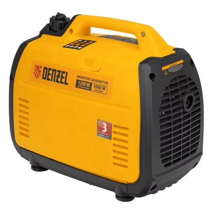 Генератор инверторный Denzel GT-1200iS, 1.2 кВт, 230 В, бак 2.4 л, закрытый корпус, ручной старт купить в Ноябрьске
