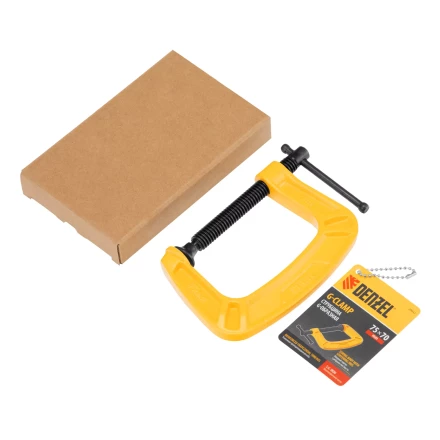 Струбцина G-образная Denzel, усиленная, 75 мм, 20642 купить в Ноябрьске