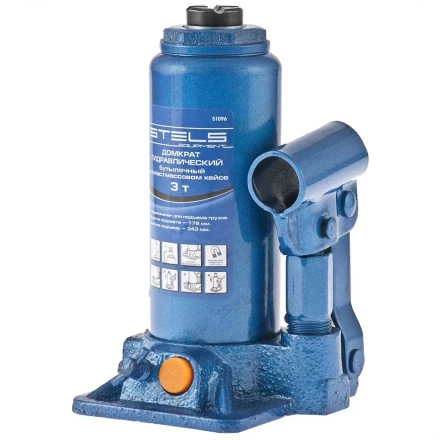 Домкрат гидравлический бутылочный 3 т h 178–343 мм STELS артикул 51096 купить в Ноябрьске