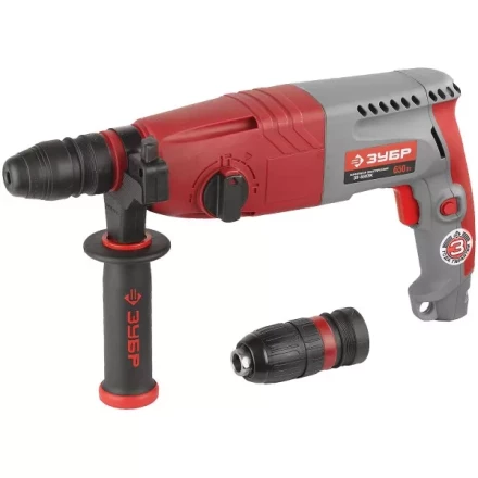 Перфоратор ЗУБР, SDS-plus, БЗП , 650 Вт, кейс ЗП-650ЭК купить в Ноябрьске