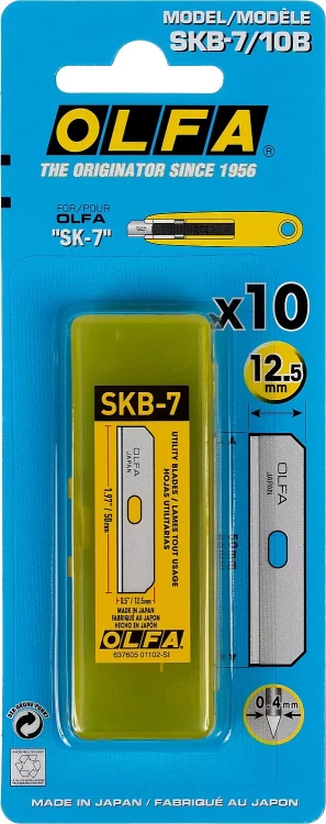 Лезвие OLFA специальное, для "OL-SK-7", 12,5мм, 10шт OL-SKB-7/10B купить в Ноябрьске