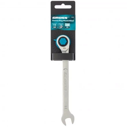 Ключ комбинированный трещоточный 11 мм количество зубьев 100 Gross 14849 купить в Ноябрьске