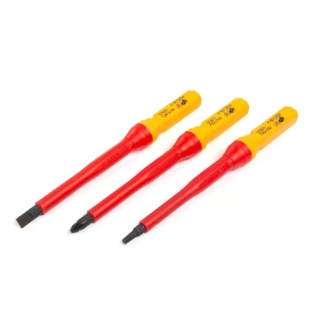 Диэлектрическая Т-образная отвертка КВТ VDE НИО-4412-Т со сменными битами, 12 шт. (87128) купить в Ноябрьске