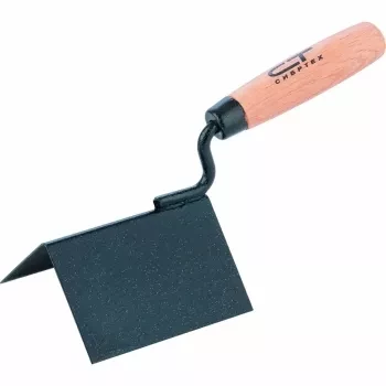 Кельма угловая, 110 х 75 х 75 мм, стальная, для внешних углов, буковая ручка  СИБРТЕХ 86313 купить в Ноябрьске