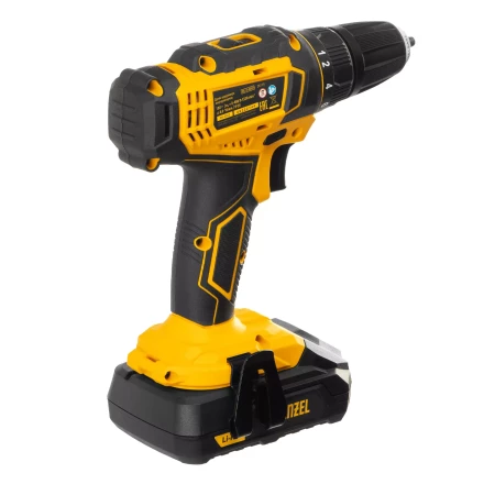 Дрель-шуруповерт аккумуляторная Denzel 26116, CDL-18-02BM, Li-Ion, 18 В, 2 аккумулятор купить в Ноябрьске