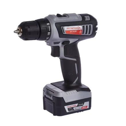 Аккумуляторная дрель-шуруповерт ИНТЕРСКОЛ ДА-14,4ЭР Li-ion АПИ (2 х 1,5Ач) купить в Ноябрьске