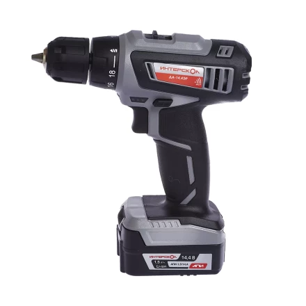 Аккумуляторная дрель-шуруповерт ИНТЕРСКОЛ ДА-14,4ЭР Li-ion АПИ (2 х 1,5Ач) купить в Ноябрьске