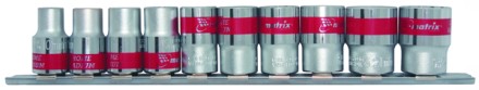 Набор универсальных торцевых головок 1/4&quot;, Spline, CrV, 10шт., 4-13мм Matrix 13599 купить в Ноябрьске