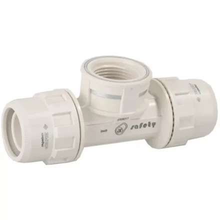 Тройник ЗУБР &quot;ШиреФит&quot; переходной &quot;штуцер с гайкой - внутренняя резьба - штуцер с гайкой&quot;, 20мм-1/2&quot;-20мм 51502-20-1/2-20 купить в Ноябрьске