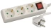 Удлинитель СВЕТОЗАР электрический с заземлением, выключателем, евро, с защитными шторками, 3 гнезда, 3м SV-55035-3 купить в Ноябрьске
