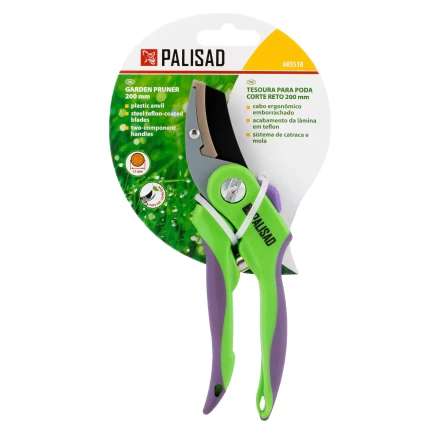 Секатор с наковальней Palisad, 200 мм, двухкомпонентные рукоятки, 605518 купить в Ноябрьске