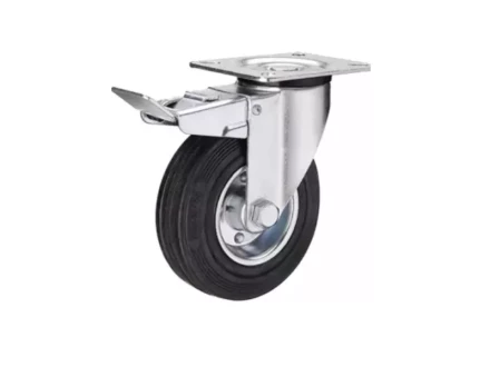 Колесо поворотное усиленное резина SRCB 97 80 мм с тормозом 1027194 купить в Ноябрьске