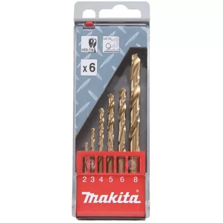 Набор сверл по металлу HSS-Tin Makita, D-43555, 6 шт купить в Ноябрьске