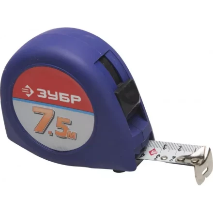 Рулетка ЗУБР &quot;СТАНДАРТ&quot;, корпус с резиновым напылением, 7,5м/25мм 34016-8 купить в Ноябрьске