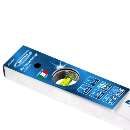 Уровень алюминиевый 400 мм фрезерованный 2 глазка магнитный Gross 33670 купить в Ноябрьске