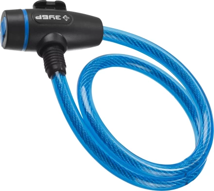 Замок ЗУБР &quot;ПРОФЕССИОНАЛ&quot;, тросовый, 3 ключа в комплекте, длина троса 650мм, d 10мм 37261-65_z01 купить в Ноябрьске