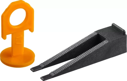 ЗУБР СВП, комплект: 1,7 мм, клин+зажим 50 + 50 шт, система выравнивания плитки (3384-H50) купить в Ноябрьске