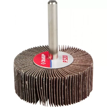 Круг шлифовальный ЗУБР &quot;МАСТЕР&quot; веерный лепестковый, на шпильке, тип КЛО, зерно-электрокорунд нормальный, P320, 20х50мм 36601-320 купить в Ноябрьске