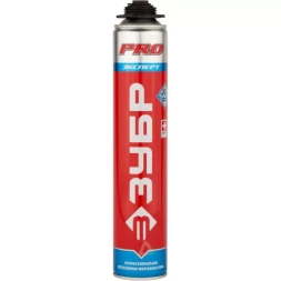 Пена ЗУБР &quot;ЭКСПЕРТ&quot; ПРО, профессиональная, монтажная, пистолетная, всесезонная, 750мл 41145_z01