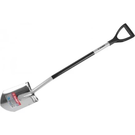 Лопата &quot;Артель-НС&quot; штыковая из нержавеющей стали, эргономичный алюминиевый черенок, с рукояткой, ЗУБР Профессионал купить в Ноябрьске